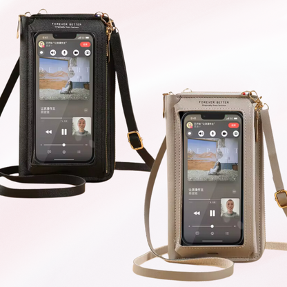 Daisy Bag - Touch Screen Waterproof Leather Crossbody Phone Bag for iPhone, Galaxy & Other