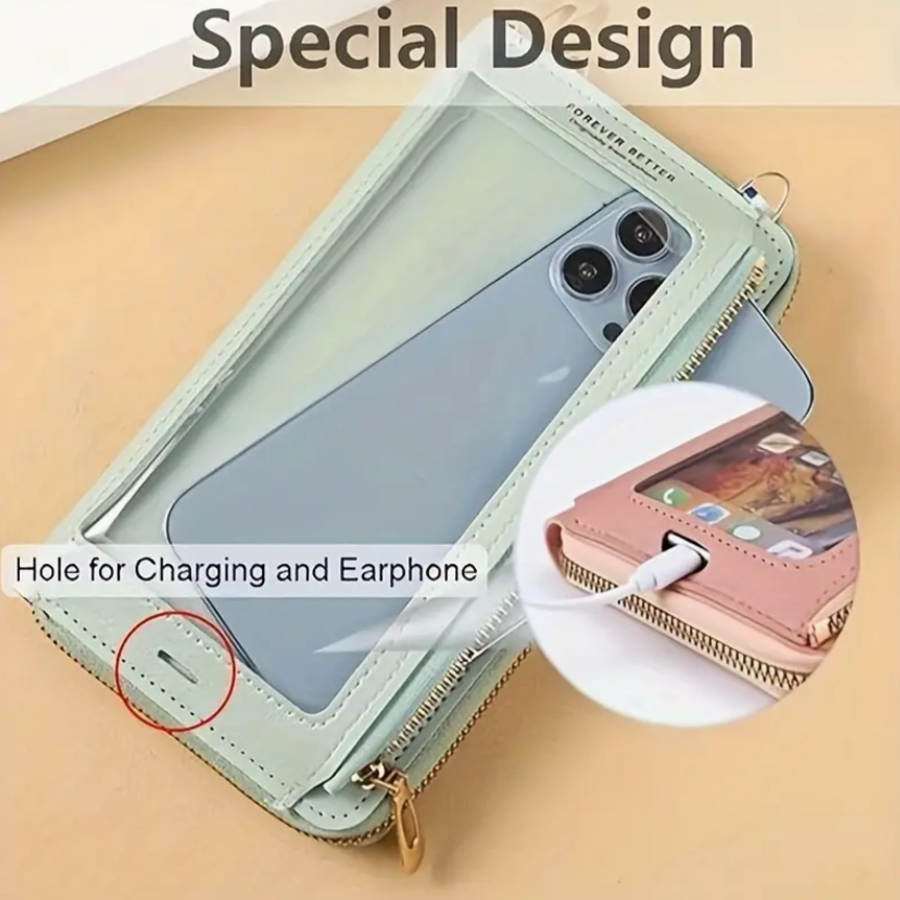 Daisy Bag - Touch Screen Waterproof Leather Crossbody Phone Bag for iPhone, Galaxy & Other