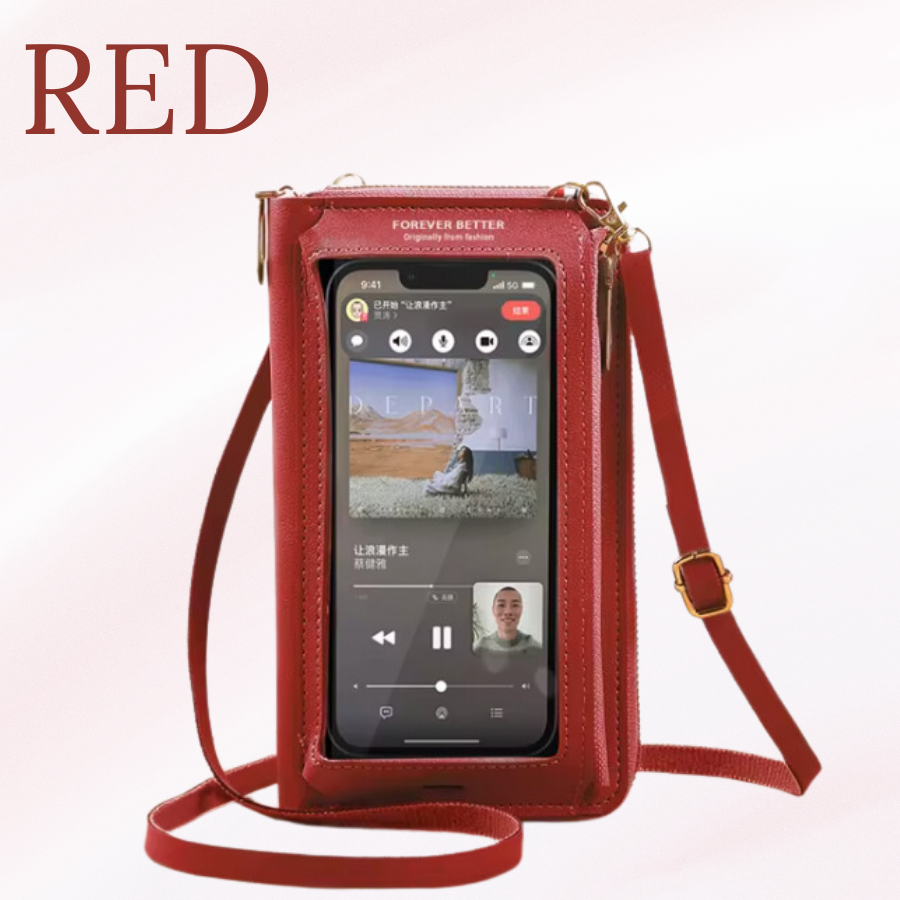 Daisy Bag - Touch Screen Waterproof Leather Crossbody Phone Bag for iPhone, Galaxy & Other