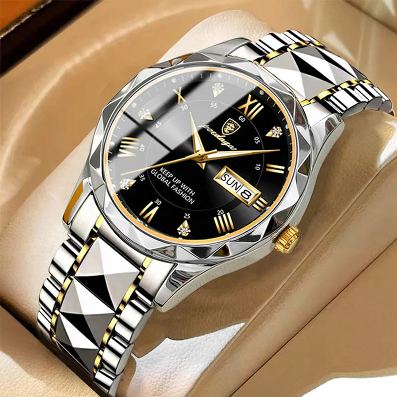 Luxury Waterproof Luminous Stainless Steel Men Watch