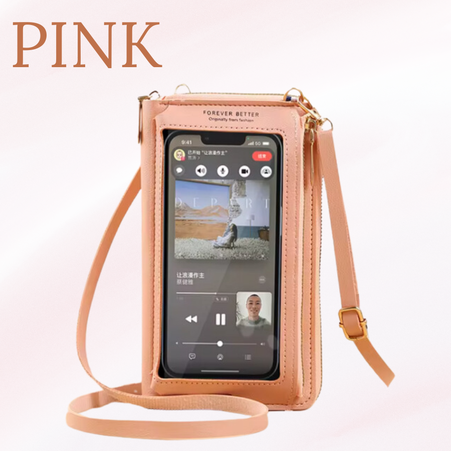 Daisy Bag - Touch Screen Waterproof Leather Crossbody Phone Bag for iPhone, Galaxy & Other