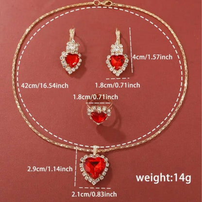 Anatasia Luxury Set - Jewelry Sets For Women Wrist Watch/ Earrings/ Ring/ Pendant