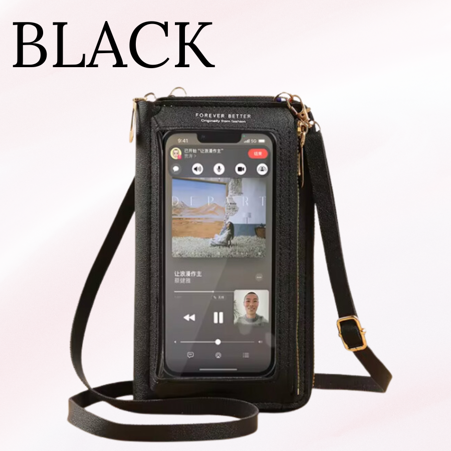 Daisy Bag - Touch Screen Waterproof Leather Crossbody Phone Bag for iPhone, Galaxy & Other