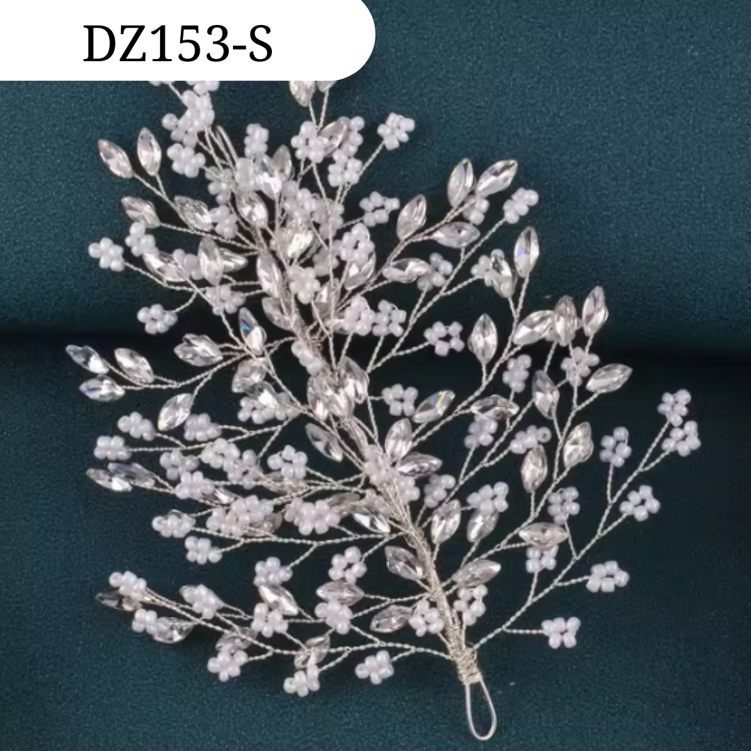 Silver Bridal Hair Piece Shinny Wedding Headbands Tiaras Handmade Wedding Hair Accessories