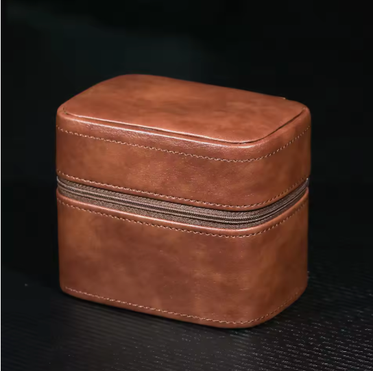 John's Leather Watchbox - Travel Display Case - Accessories Storage box